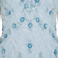 Vestido justo feminino com contas Papell Studio azul tamanho 10M