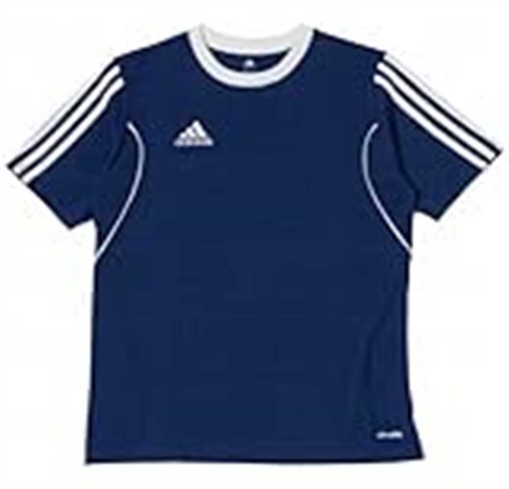 Camisa de futebol juvenil Adidas Squadra 13, nova, azul-marinho/branca, tamanho GG