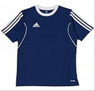 Camisa de futebol juvenil Adidas Squadra 13, nova, azul-marinho/branca, tamanho GG