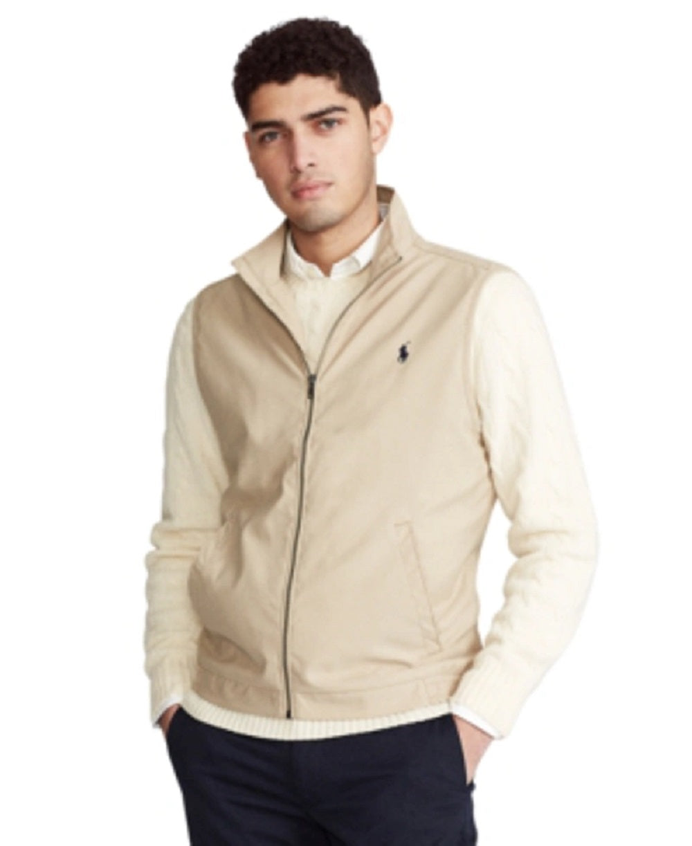 Colete de sarja masculino Polo Ralph Lauren marrom tamanho extragrande