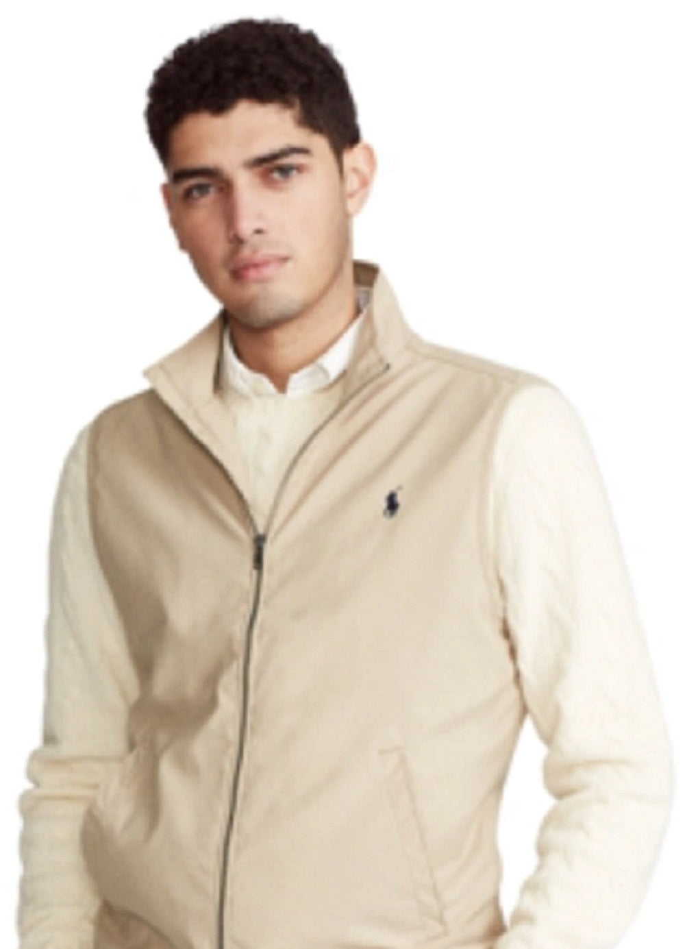 Colete de sarja masculino Polo Ralph Lauren marrom tamanho X-S