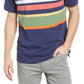 Polo Ralph Lauren Masculino Listrado Piqué Azul Tamanho Médio