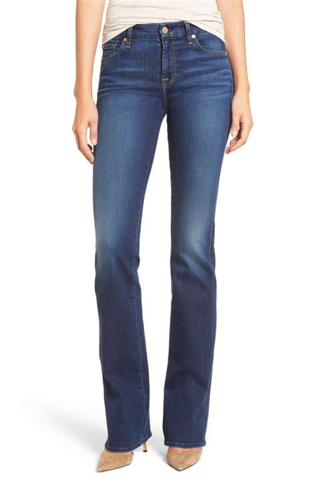 7 For All Mankind Feminino em Azul Duquesa Tamanho 31