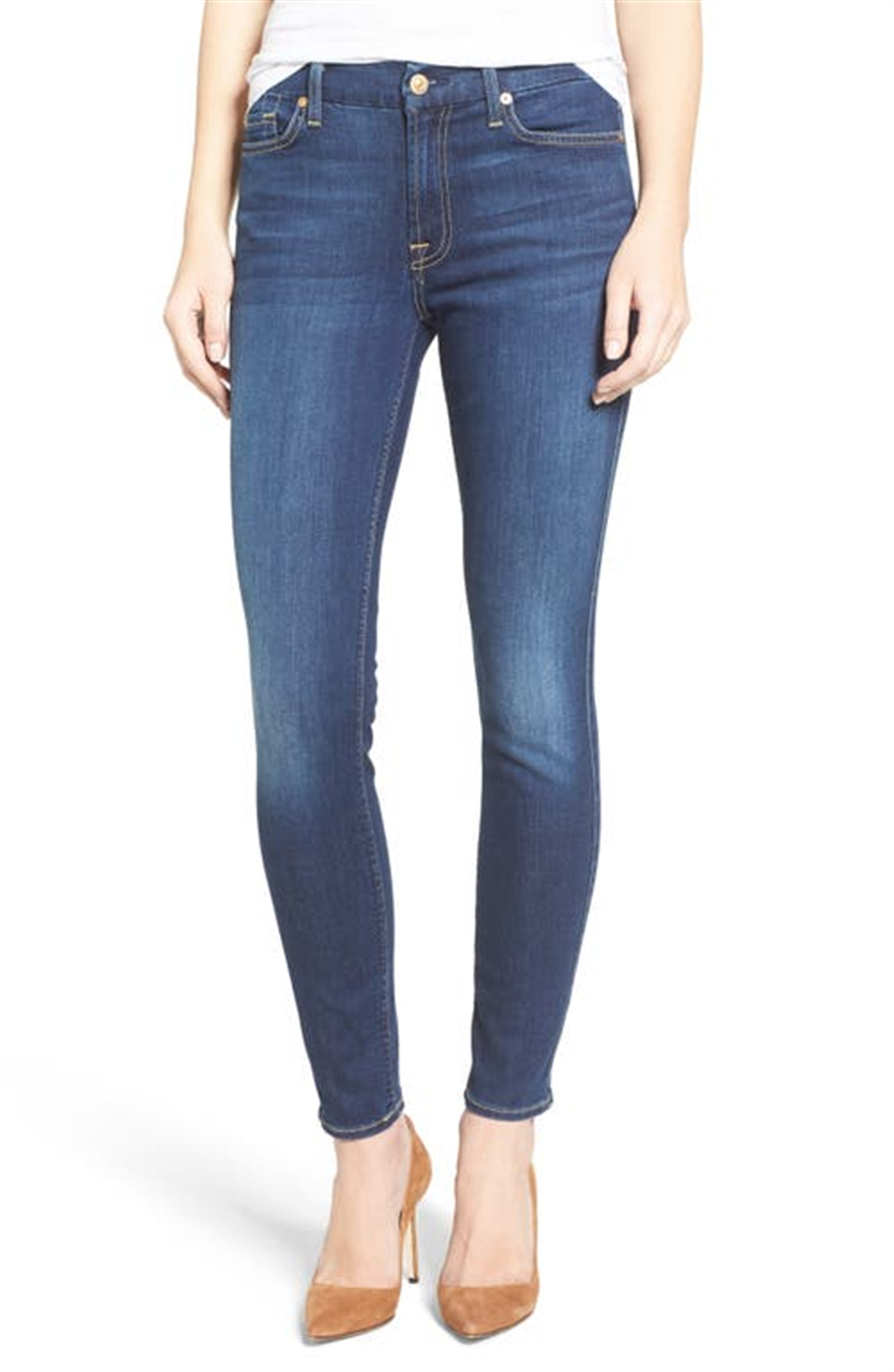 Calça jeans skinny feminina JEN7 azul tamanho 29