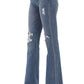 Judy Blue - Destructed Wide Leg Jeans