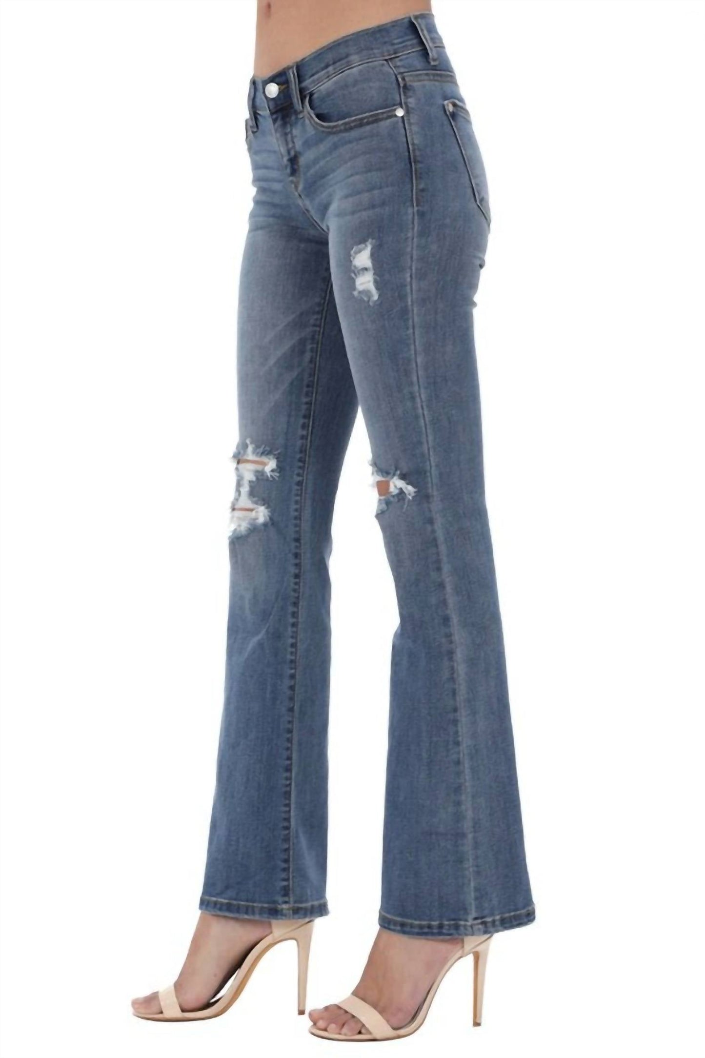 Judy Blue - Destructed Wide Leg Jeans