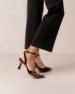 Alohas - Sapatos de salto alto com cristais da Cinderela