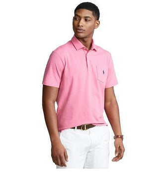 Camisa polo Ralph Lauren Classic Fit Performance Masculina Rosa Tamanho P