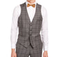 Colete masculino Bar III de lã misturada slim fit cinza tamanho grande