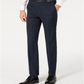Michael Kors Masculino Classic Fit Airsoft Stretch Azul-petróleo Xadrez Terno Calça Separada Azul Tamanho 44X34