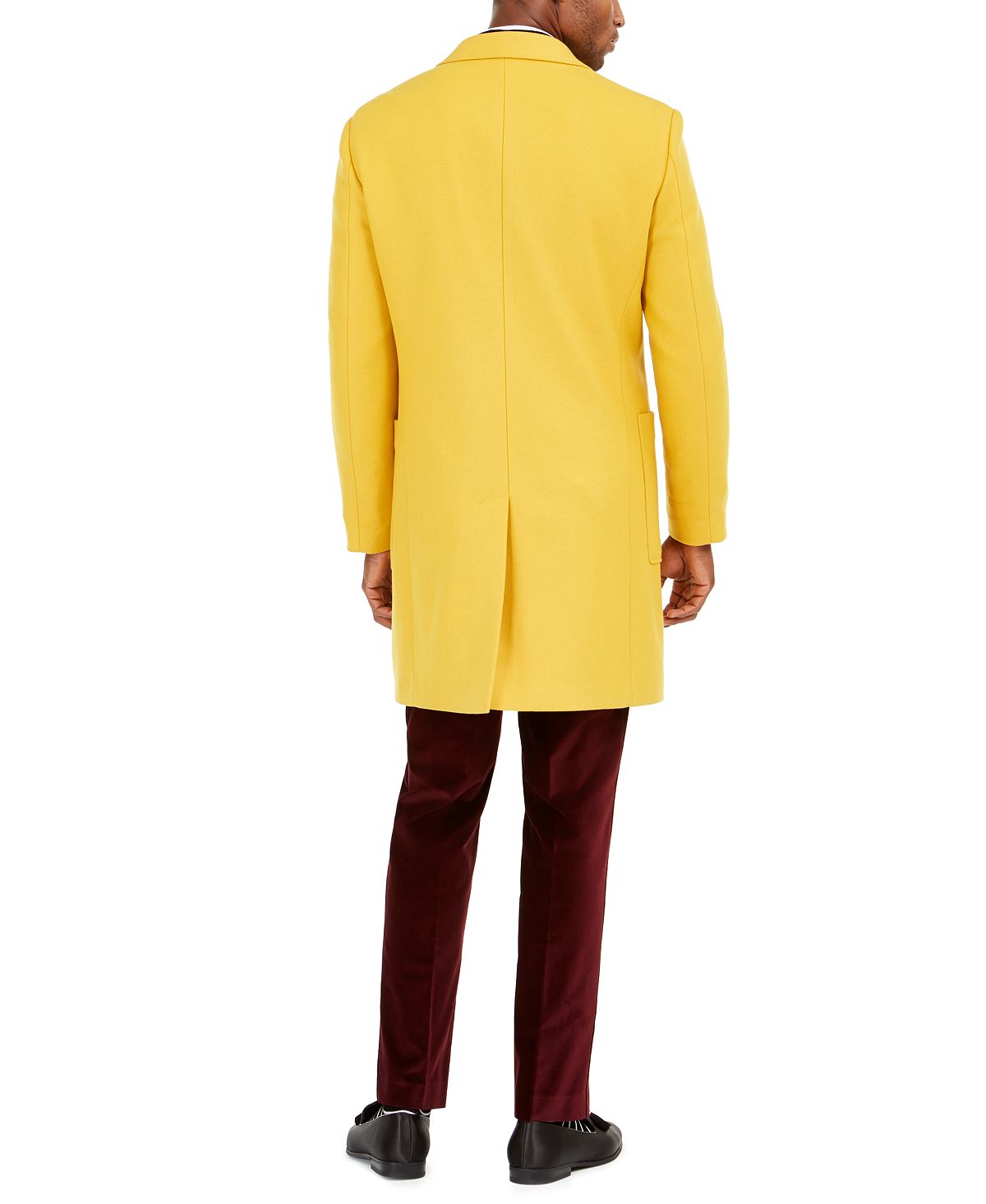 Sobretudo masculino Tallia Solid amarelo tamanho grande