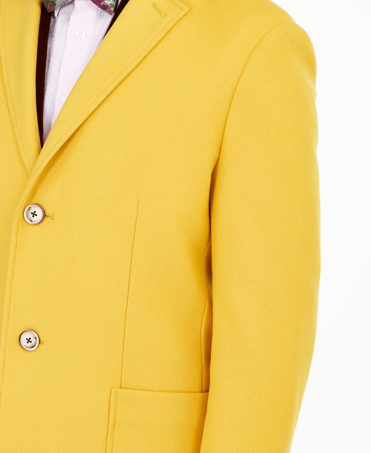 Sobretudo masculino Tallia Solid amarelo tamanho grande