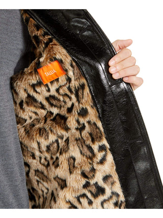 Casaco masculino preto forrado com pele sintética TALLIA ORANGE tamanho grande