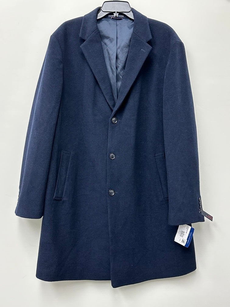Sobretudo Tommy Hilfiger Addison Wool-Blend Trim Fit Masculino Azul Tamanho 46