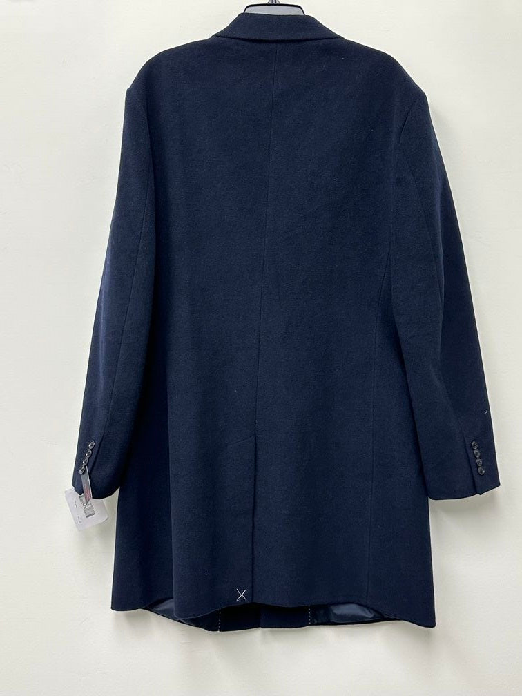 Sobretudo Tommy Hilfiger Addison Wool-Blend Trim Fit Masculino Azul Tamanho 46