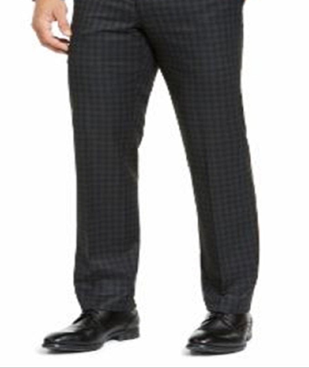 Calça social masculina Ralph Lauren Classic Fit Ultraflex Stretch Xadrez Cinza Tamanho 42X34