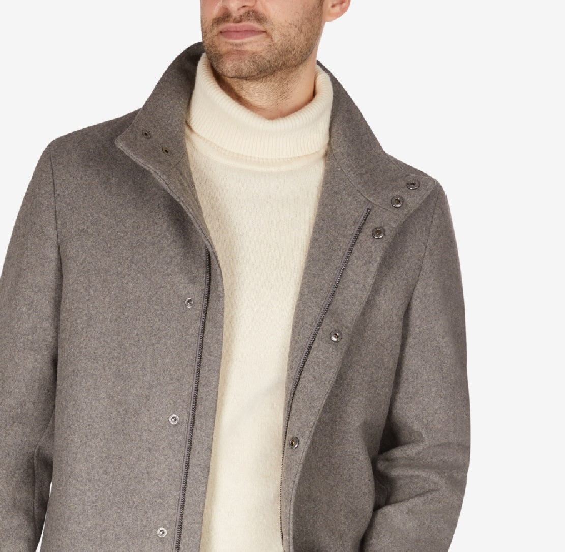 Sobretudo Calvin Klein Masculino Mayden Slim Fit Cinza Tamanho 42