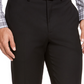 Calça de terno média masculina Izod Classic Fit preta tamanho 40x32