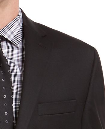 Jaquetas de terno masculinas Izod Classic Fit pretas, tamanho 44