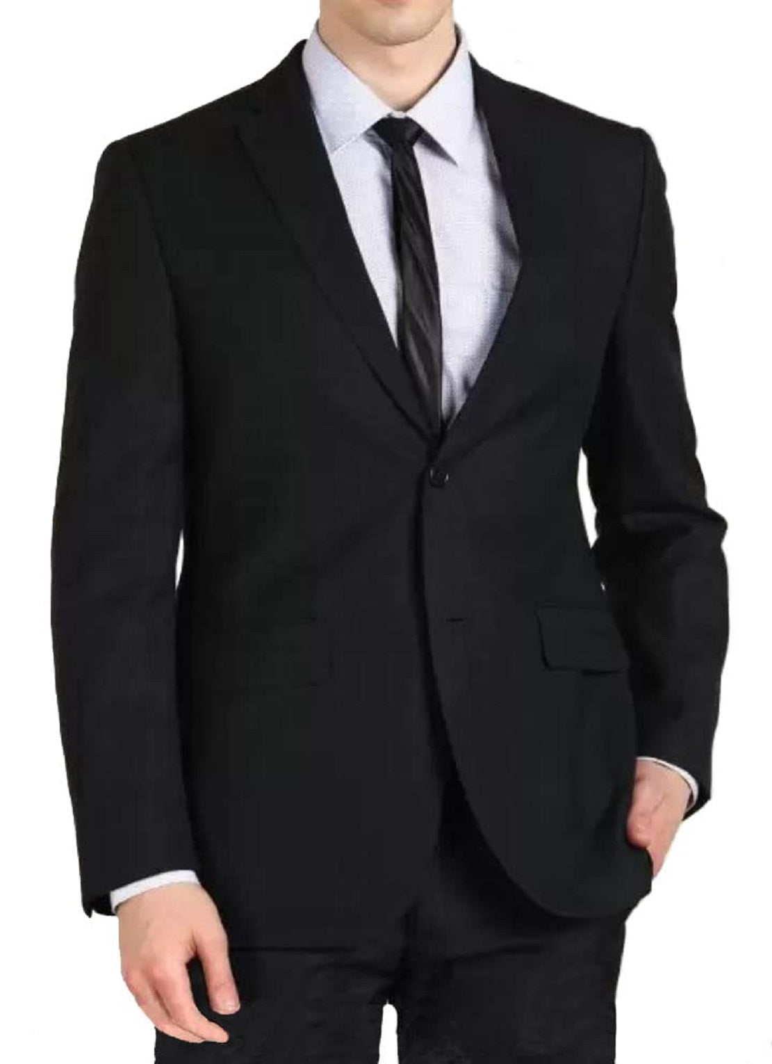 Jaqueta elástica masculina Michael Kors Modern Fit Airsoft, preta, tamanho 48
