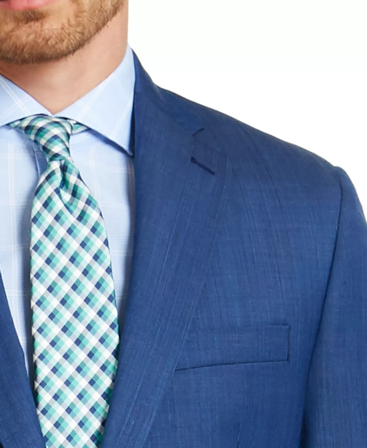 Jaqueta elástica masculina Michael Kors Modern Fit Airsoft azul tamanho 42