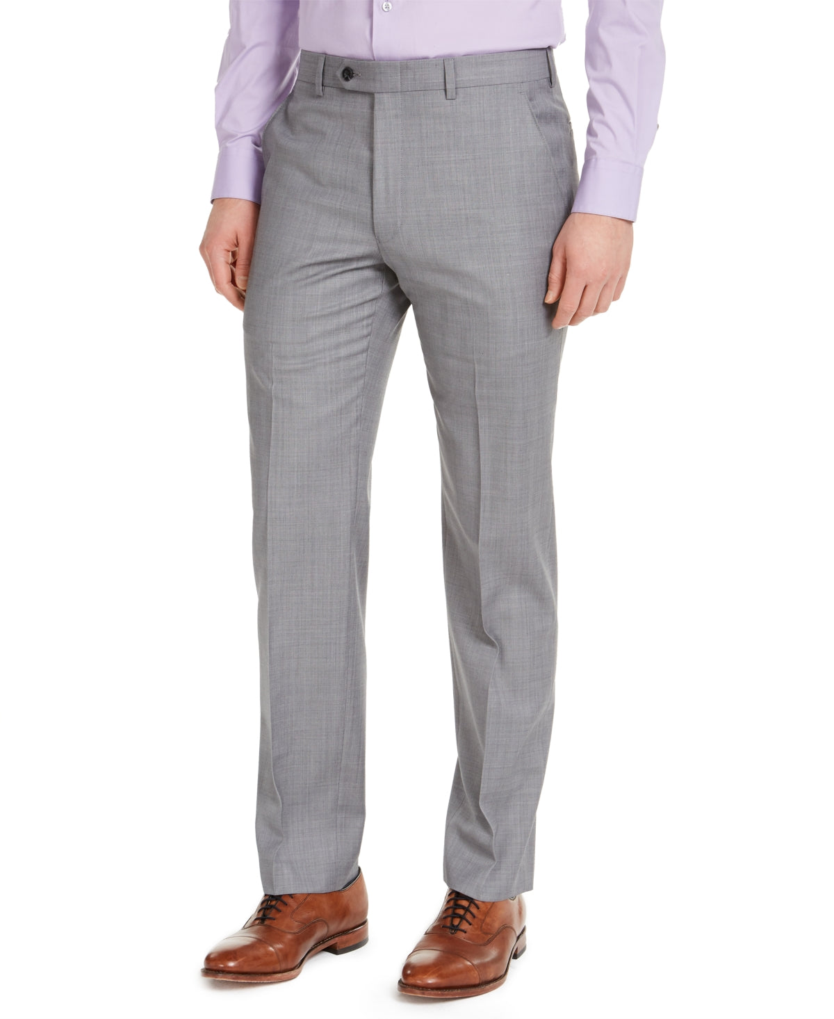 Calça elástica para airsoft Michael Kors masculina, ajuste moderno, cinza, tamanho 38x30