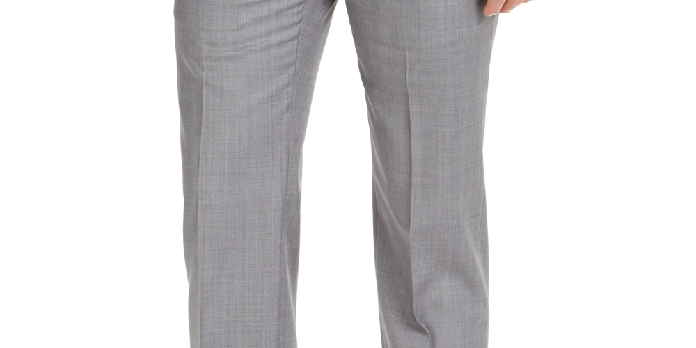 Calça elástica para airsoft Michael Kors masculina, ajuste moderno, cinza, tamanho 38x30