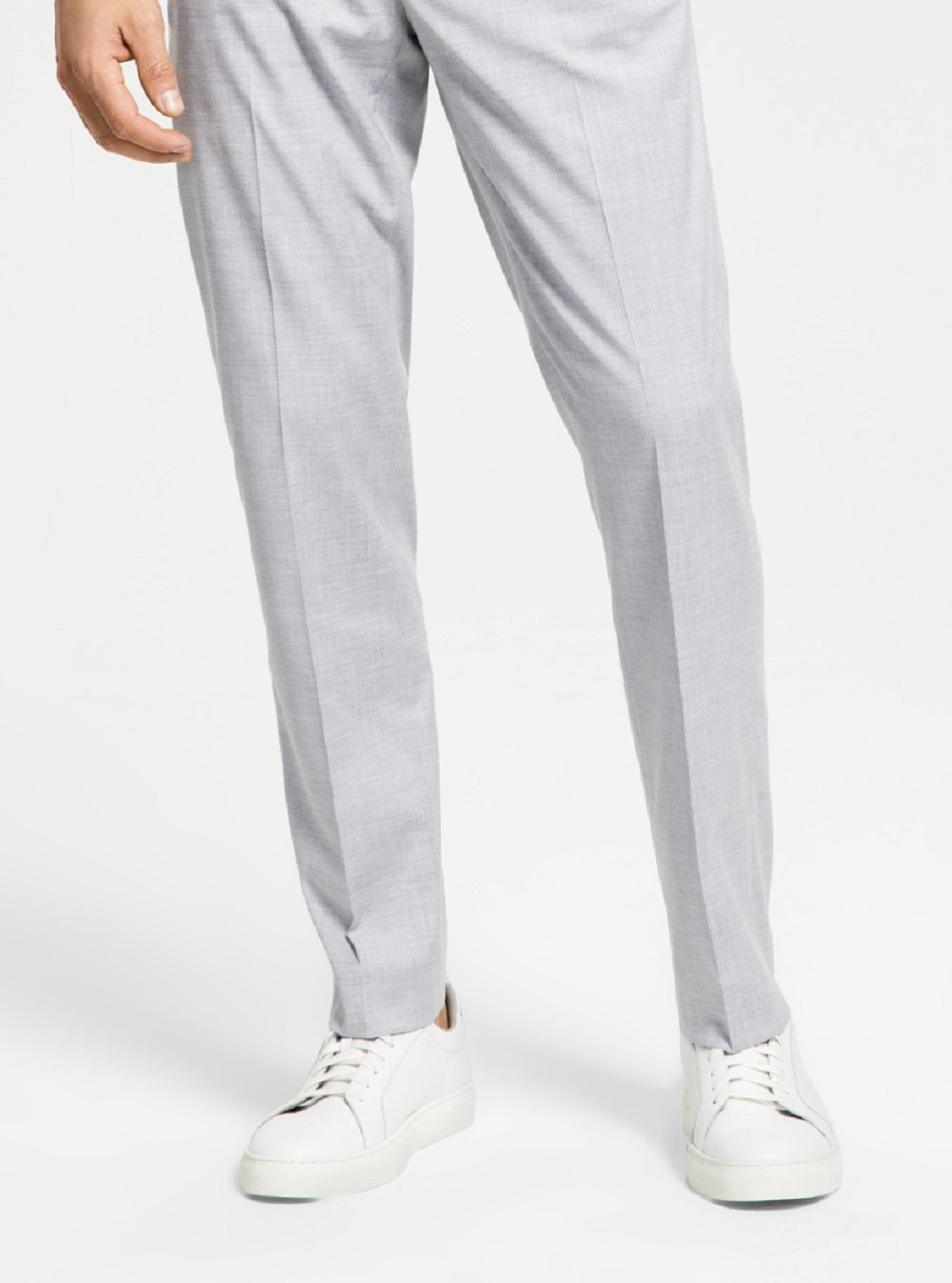 Calça de terno Alfani masculina slim fit stretch sólida cinza tamanho 32x30