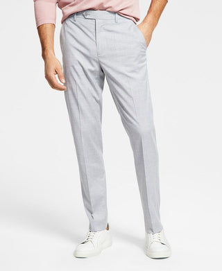 Calça de terno Alfani masculina slim fit stretch sólida cinza tamanho 34x32