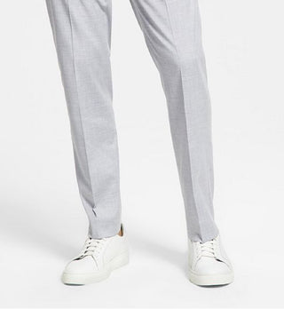 Calça de terno Alfani masculina slim fit stretch sólida cinza tamanho 34x32
