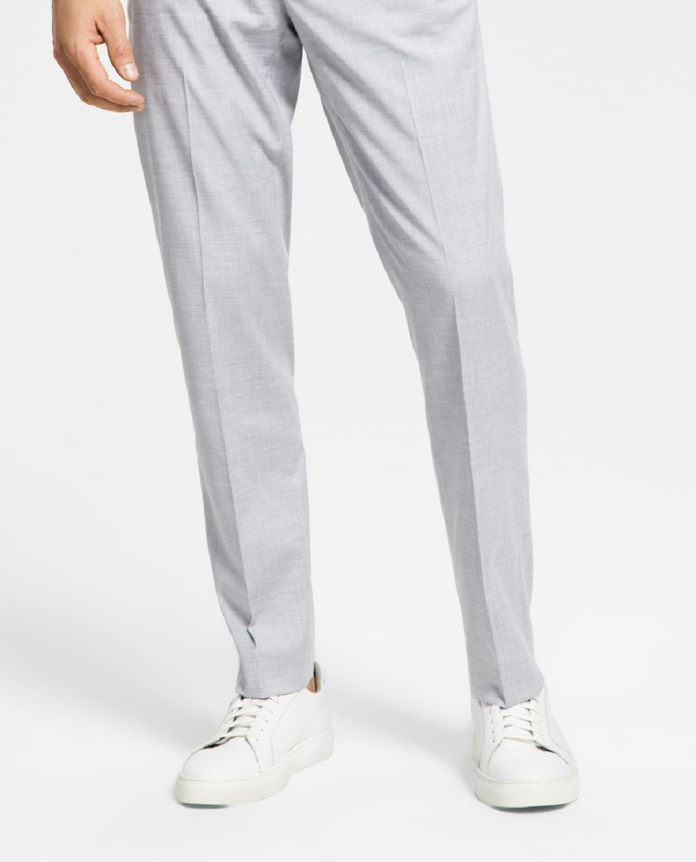 Calça de terno Alfani masculina slim fit stretch sólida cinza tamanho 36x32
