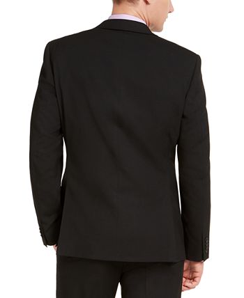 Jaqueta de terno masculina Alfani Classic Fit Stretch Solid, preta, tamanho 38