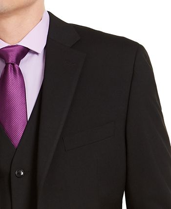 Jaqueta de terno masculina Alfani Classic Fit Stretch Solid, preta, tamanho 44