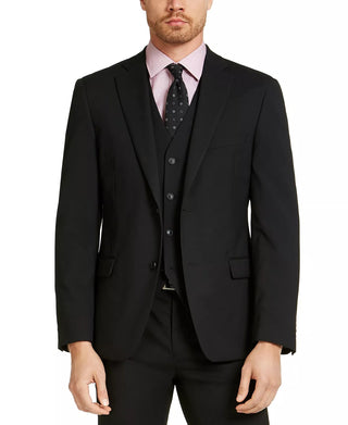Jaqueta de terno masculina Alfani Slim Fit Stretch Solid, preta, tamanho 36