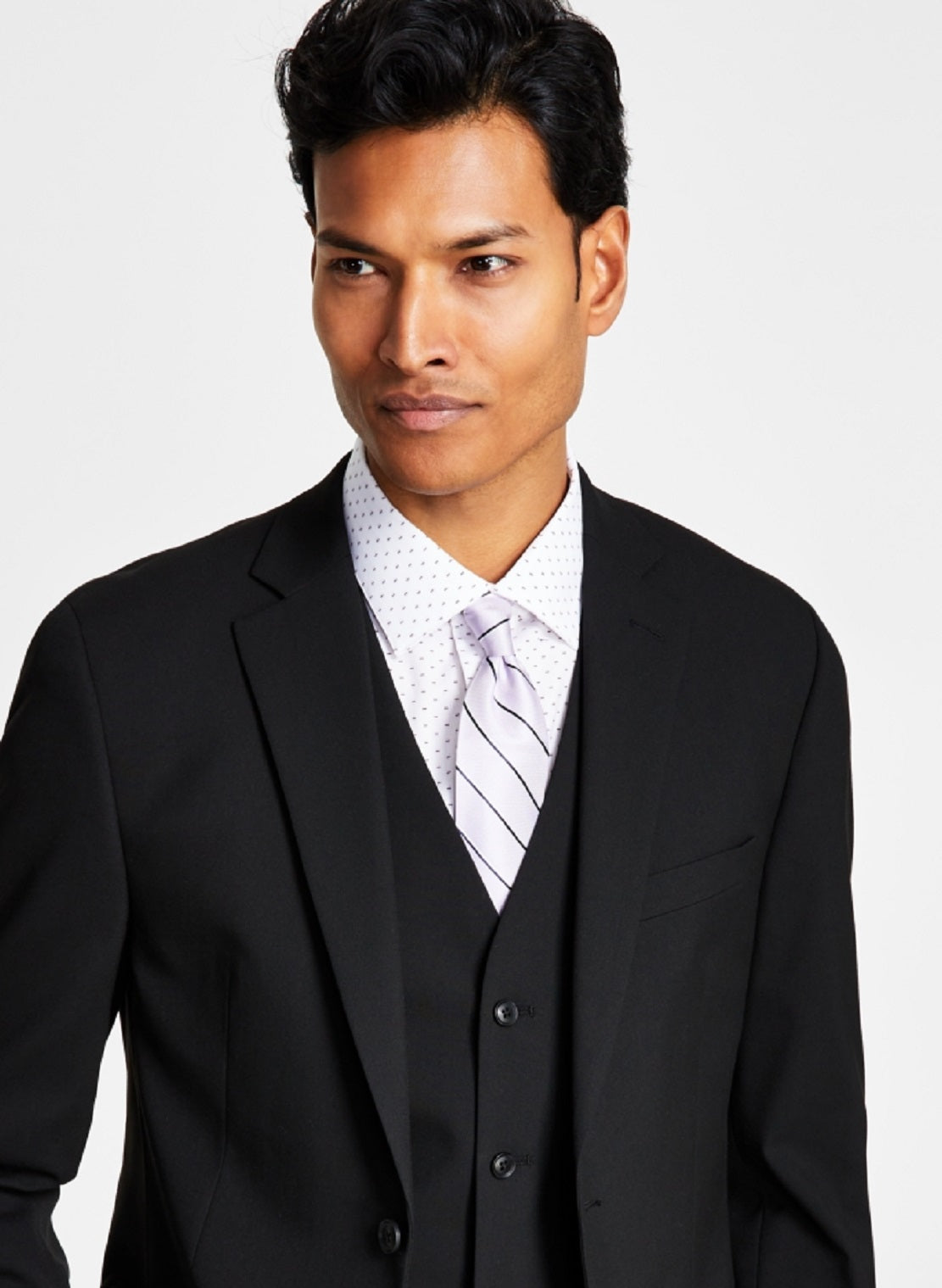 Jaqueta de terno masculina Alfani Slim Fit Stretch Solid, preta, tamanho 40