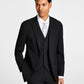 Jaqueta de terno masculina Alfani Slim Fit Stretch Solid, preta, tamanho 44