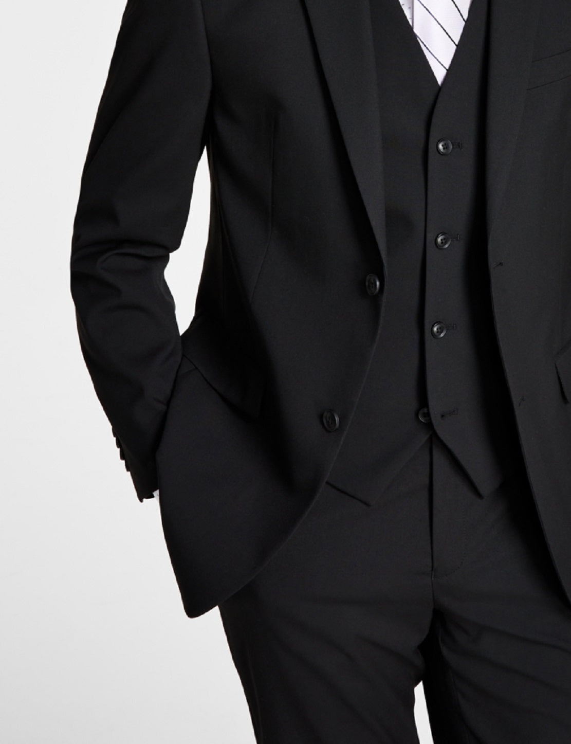 Jaqueta de terno masculina Alfani Slim Fit Stretch Solid, preta, tamanho 44