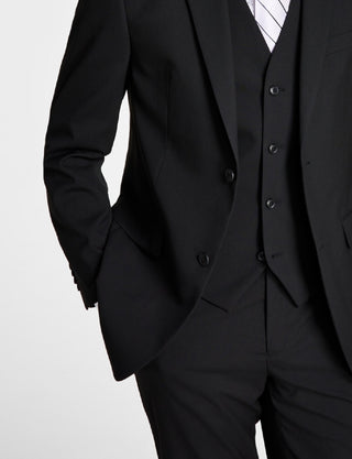Jaqueta de terno masculina Alfani Slim Fit Stretch Solid, preta, tamanho 44