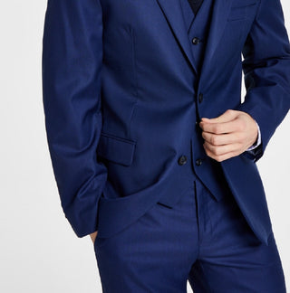Jaqueta Alfani Masculina Slim Fit Stretch Solid Azul Tamanho 36