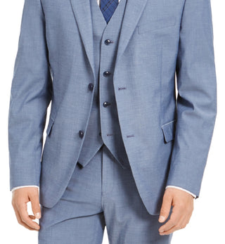 Jaqueta Alfani Masculina Slim Fit Stretch Solid Azul Tamanho 40