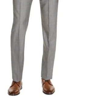 Calça de terno elástica slim fit masculina DKNY cinza tamanho 36x32