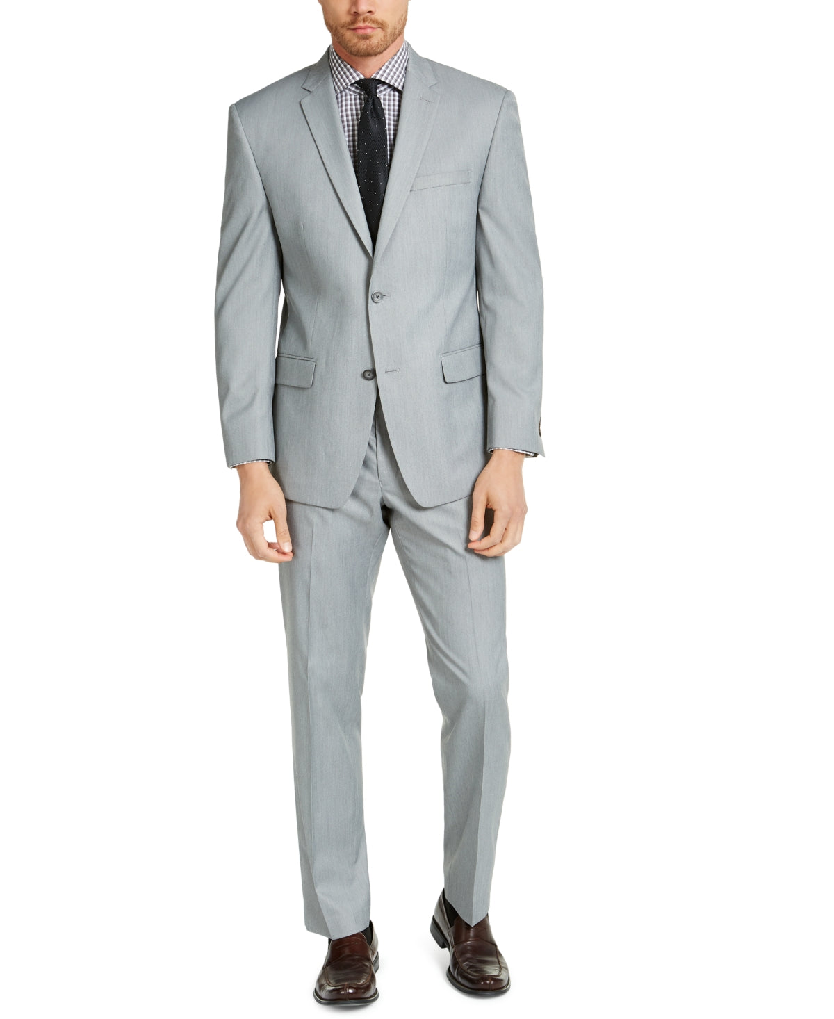 Terno masculino Marc New York Modern Fit cinza tamanho 40