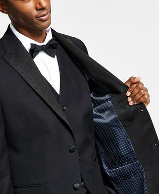 Jaquetas de smoking Alfani masculinas slim fit, pretas, tamanho 40