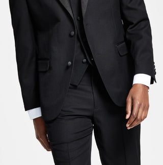 Jaquetas de smoking Alfani masculinas slim fit, pretas, tamanho 46