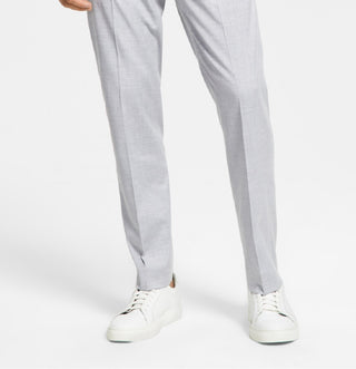 Calça de terno Alfani masculina slim fit stretch sólida cinza tamanho 32x34