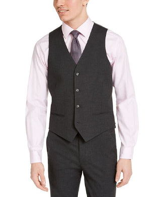 Colete Alfani Masculino Slim Fit Stretch Solid Preto Tamanho Médio