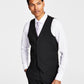 Colete Alfani Masculino Slim Fit Stretch Solid Preto Tamanho Grande