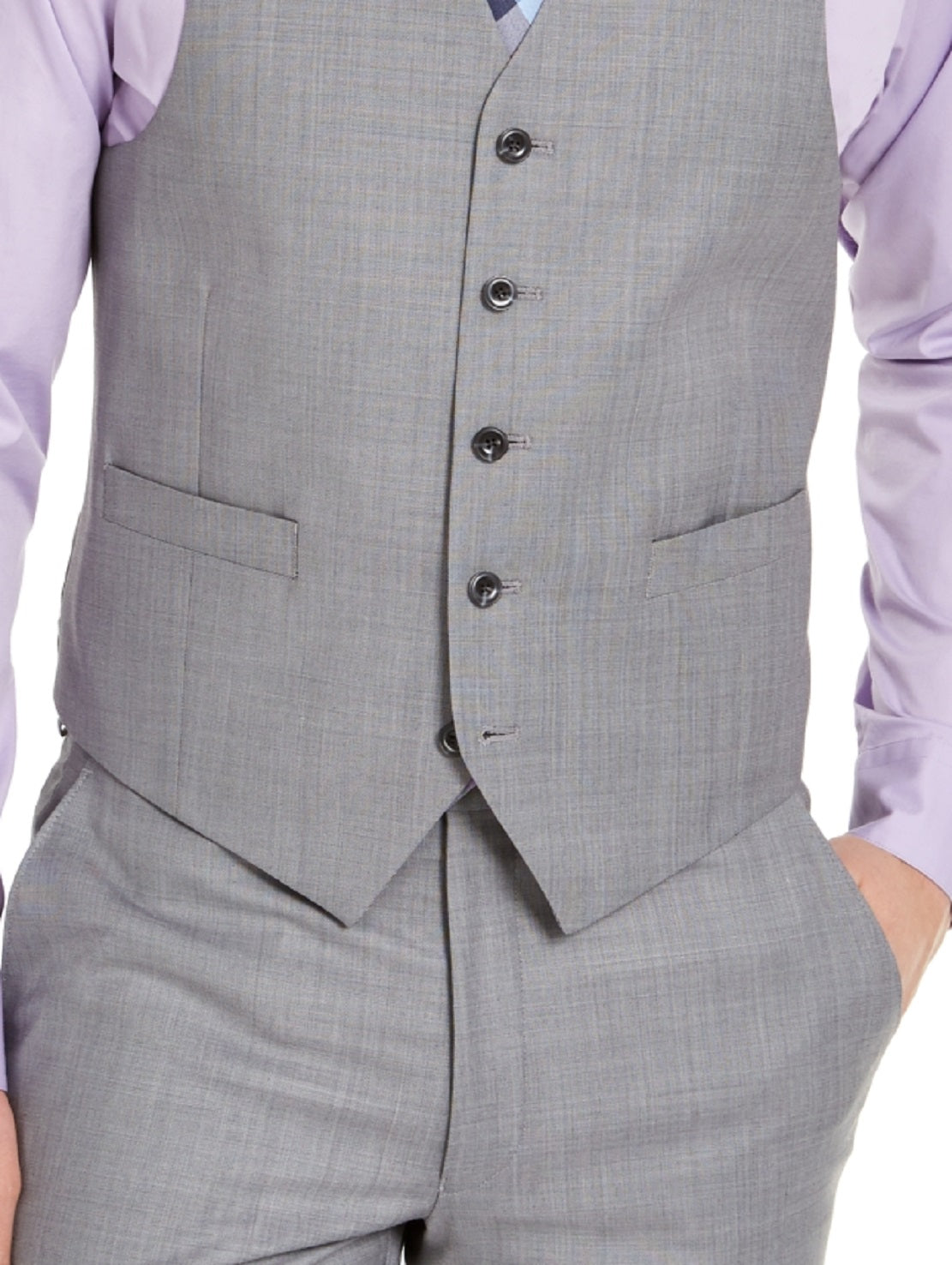 Colete elástico para airsoft Michael Kors masculino, ajuste moderno, cinza, tamanho XX-G