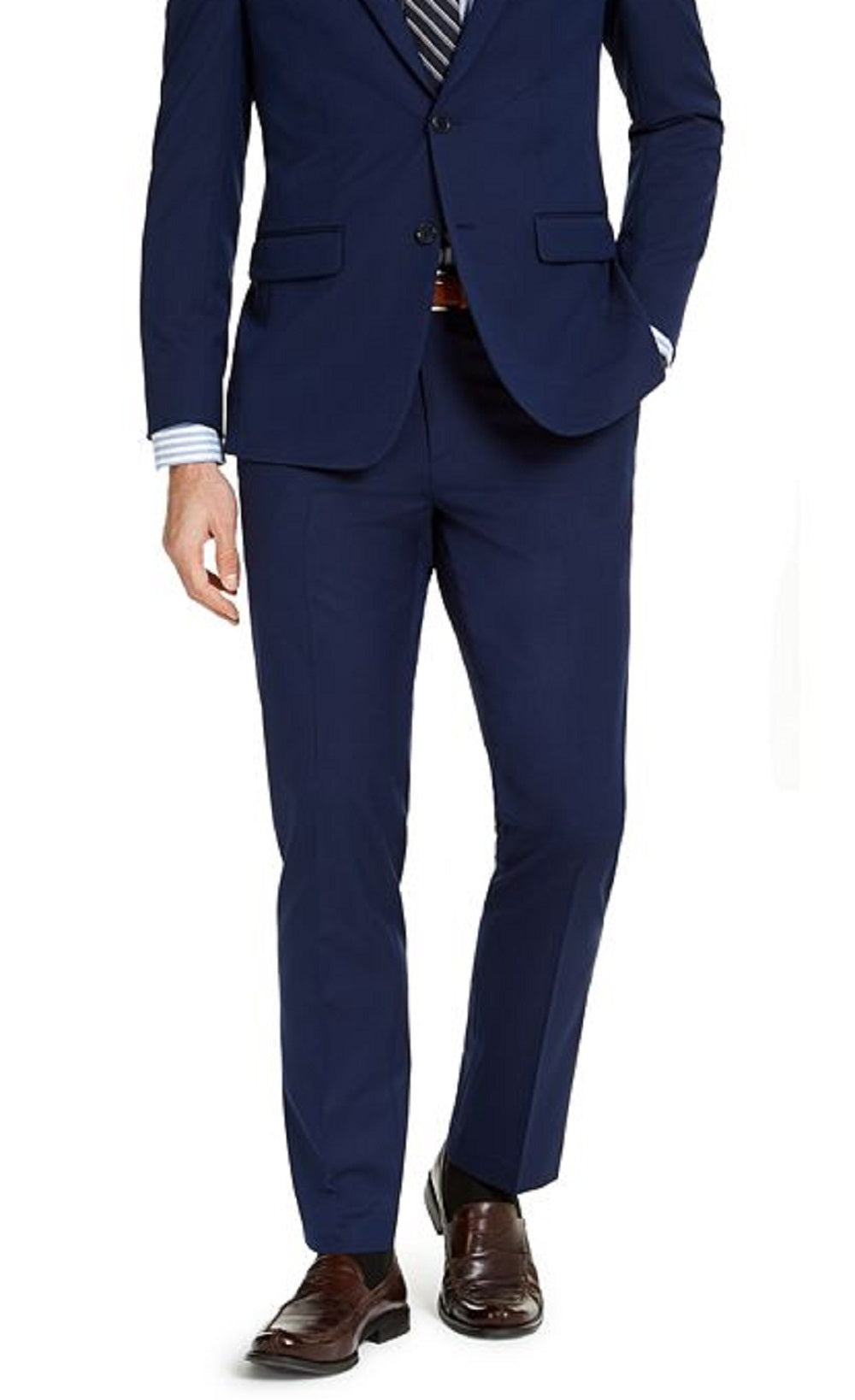 Ternos masculinos Van Heusen Flex Plain Slim Fit azul tamanho 48