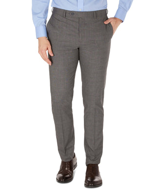 Calça social masculina Calvin Klein xadrez skinny fit cinza tamanho 32x32